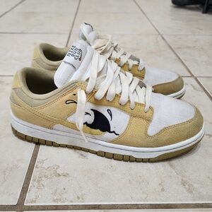 Nike Dunk Low Sun Club Yellow White Canvas Sustainable Sneakers Mens 8.5